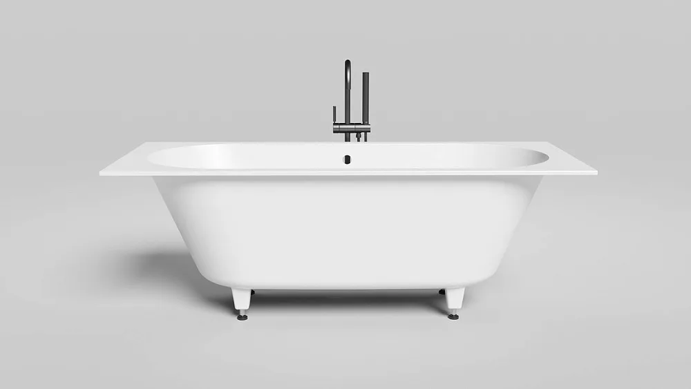 Ванна из искусственного камня Salini Ornella Axis S-Sense 170x75 см, встраиваемая, матовая белая, на Sancos — официальный сайт