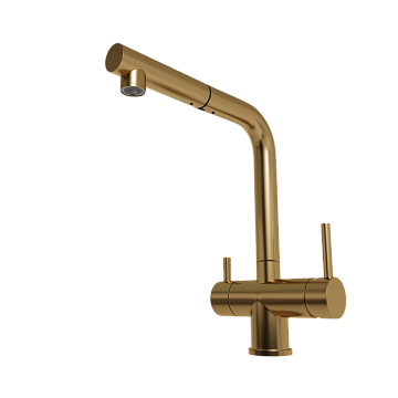 Смеситель для кухни Emar Steel ЕСВ 7017, golden