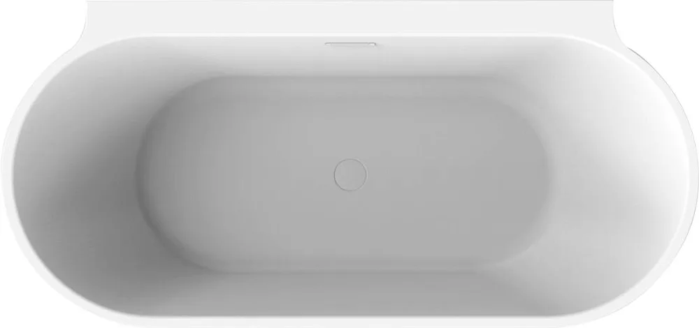 Акриловая ванна BelBagno BB409-1700-800-W/NM 170x80 см, отдельностоящая, черно-белая, овальная Sancos — официальный сайт