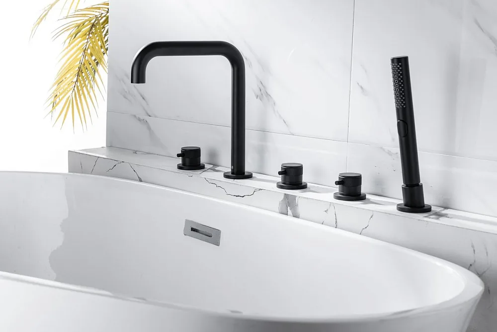 Смеситель на борт ванны Allen Brau Priority 5.31007-31, чёрный матовый Sancos — официальный сайт