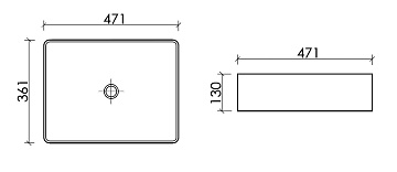 Накладная раковина Ceramicanova Element CN6069MB черная матовая