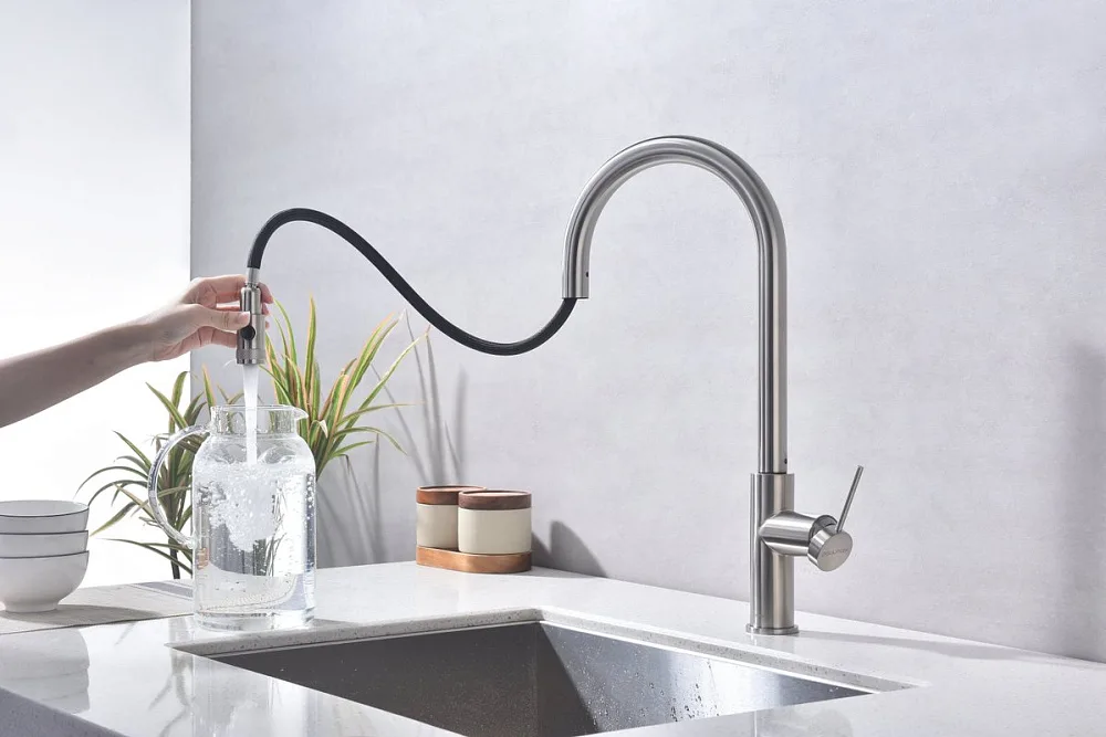 Смеситель для кухни Paulmark Galant Ga213077-BS брашированная сталь Sancos — официальный сайт