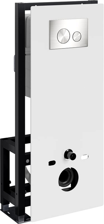 Система инсталляции для унитазов Wasserkraft Glan 66TLT.010.ME.WH.BN02, с кнопкой смыва никель