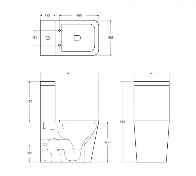 Чаша для унитаза-компакта BelBagno Ardente-R BB02093CPR/SC безободковый, с сиденьем микролифт, белый Sancos — Оригинал