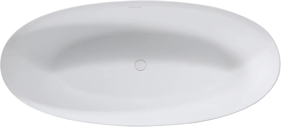 Ванна из искусственного камня Vincea VBT-4S01MW 170x75 см, отдельностоящая, матовая белая, овальная, Sancos — Оригинал