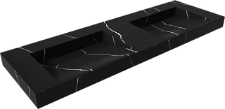 Раковина Armadi Art Flat Nero Marquina 140