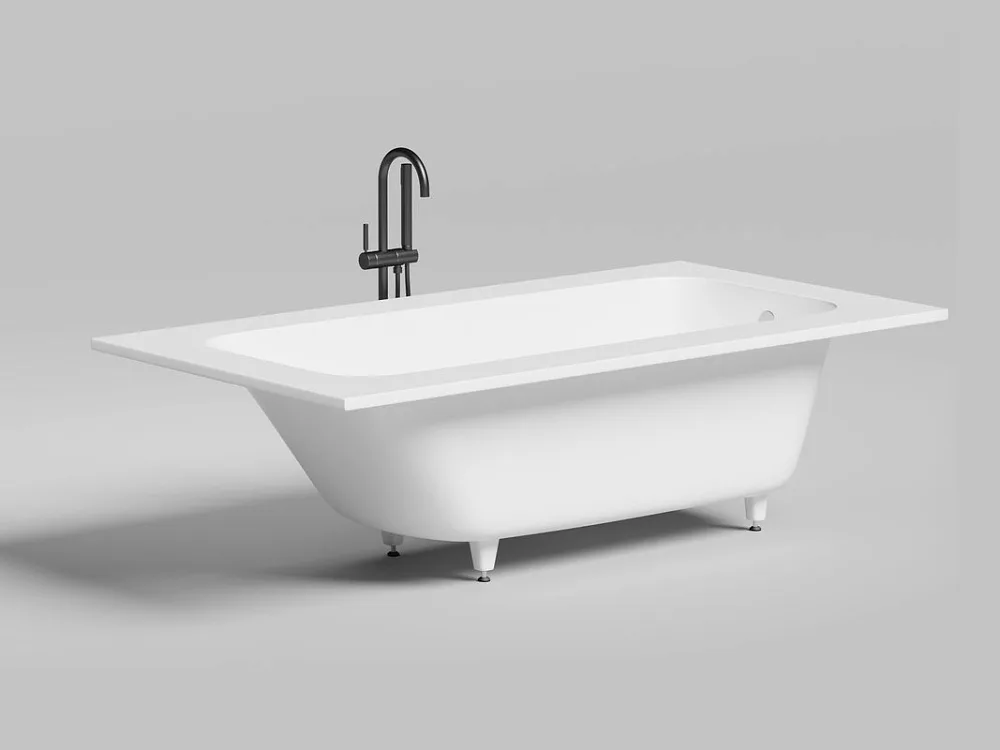 Ванна из искусственного камня Salini Orlanda Plus S-Stone 190x100 см, встраиваемая, матовая белая, н Sancos — официальный сайт