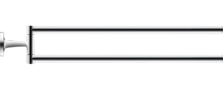 Полотенцедержатель Duravit Starck T 0099411000 хром, двойной