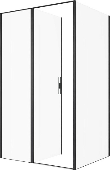 Душевой уголок Allen Brau Priority 120x80, профиль черный браш, стекло прозрачное