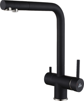 Смеситель для кухни Paulmark Skalen Sk213020-BLM, черный