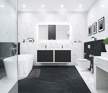 Мебельная раковина Cezares Bellagio 50215 141 см, bianco opaco