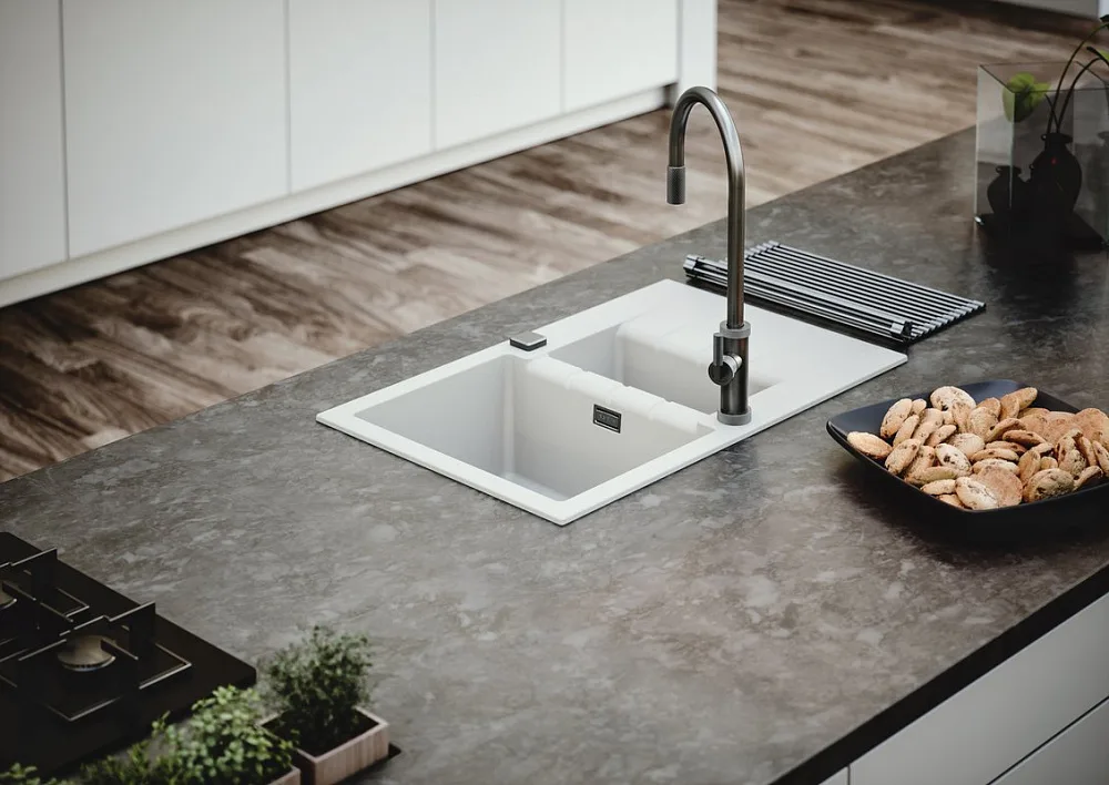 Смеситель для кухни Alveus Nerina 1132178 хром матовый Sancos — официальный сайт