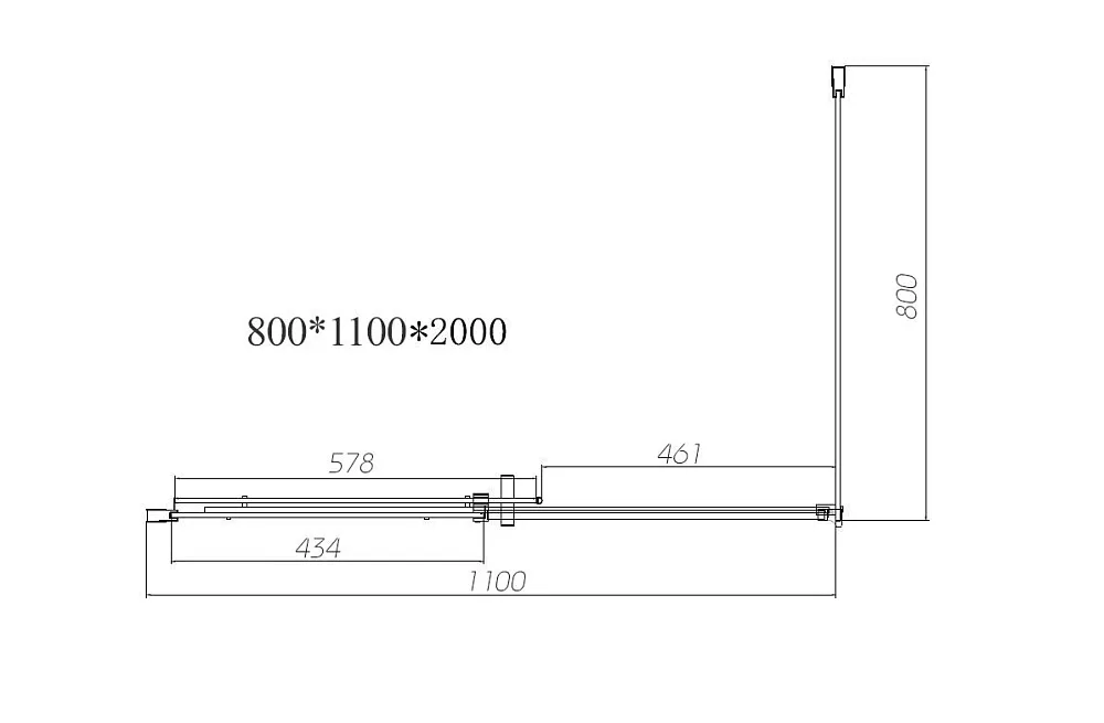 Душевой уголок Vincea Dice VSR-4D8011CLGM 110х80, профиль вороненая сталь, стекло прозрачное Sancos — официальный сайт