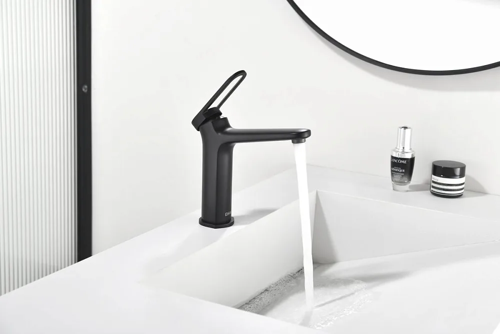Смеситель для раковины Black&White Gravity 7109MB matt black Sancos — официальный сайт