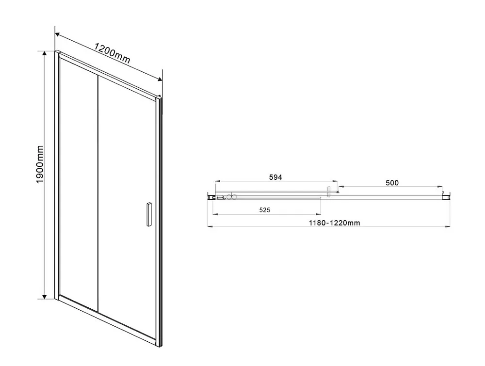 Душевая дверь в нишу Vincea Garda VDS-1G120CLBN 120 см, профиль брашированный никель, стекло прозрач Sancos — официальный сайт