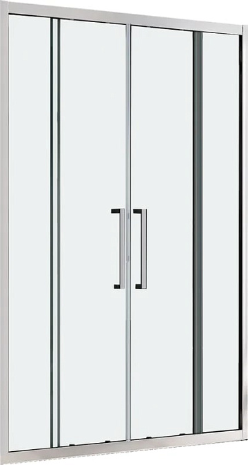 Душевая дверь в нишу Abber Schwarzer Diamant AG33180H 180 см, профиль хром, стекло прозрачное