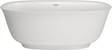 Ванна из искусственного камня Plumberia Selection Seta 170x75 см, отдельностоящая, матовая белая, ов