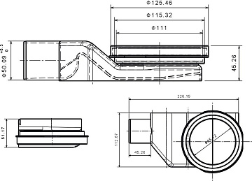 Душевой трап Pestan Confluo Standard Angle2