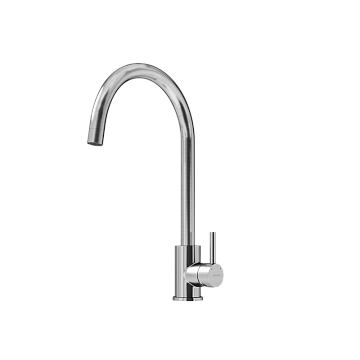 Смеситель для кухни Sancos Stainless, с поворотным R изливом, нержавеющая сталь SC12001SS