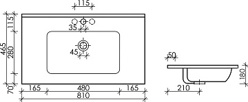 Мебельная раковина Ceramicanova Element CN7005 80