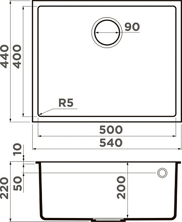Мойка кухонная Omoikiri Bosen 54-U-GR leningrad grey