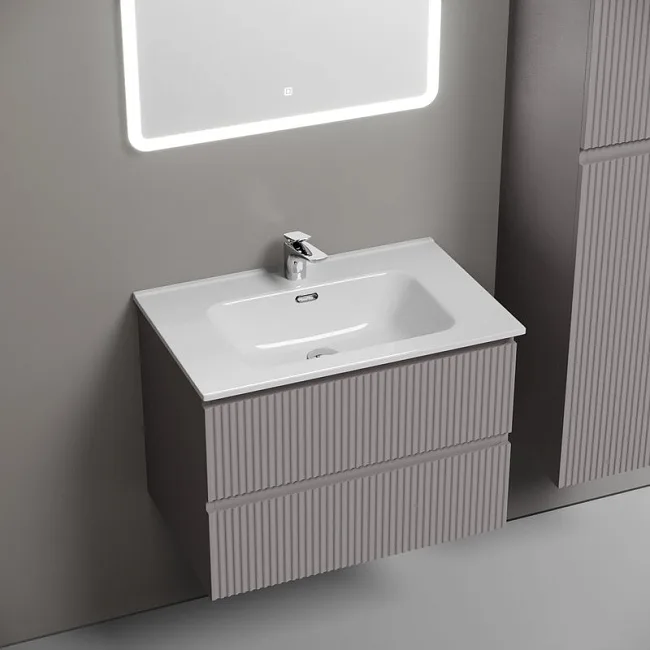 Тумба под раковину Sancos Snob R 70 подвесная Doha soft (пыльная роза), SNR70SM Sancos — Оригинал