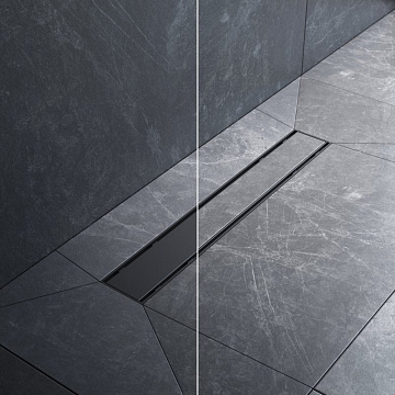 Душевой трап (лоток) AM.PM PrimeFlow Tile 50 см, черный матовый
