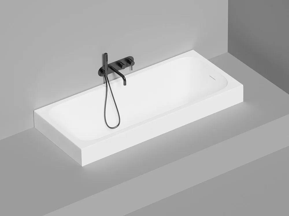 Ванна из искусственного камня Salini Orlanda Kit S-Sense 160x70 см, встраиваемая, белая, на ножках,  Sancos — официальный сайт