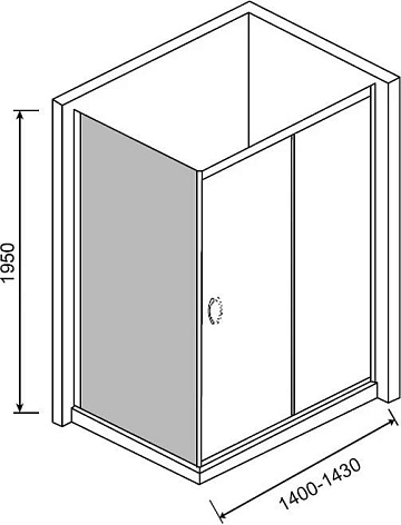 Душевой уголок RGW Passage PA-016+80 см 140x80x195 профиль хром, стекло матовое