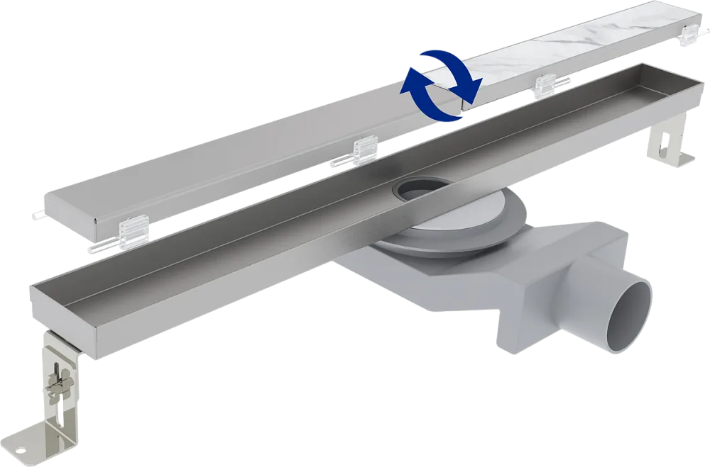 Душевой трап (лоток) Plumberia Selection PSL Linear 50 см, нержавеющая сталь матовая Sancos — официальный сайт