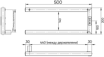 Полотенцесушитель электрический Indigo Nix DGN20-50BRLt 20х50, черный муар