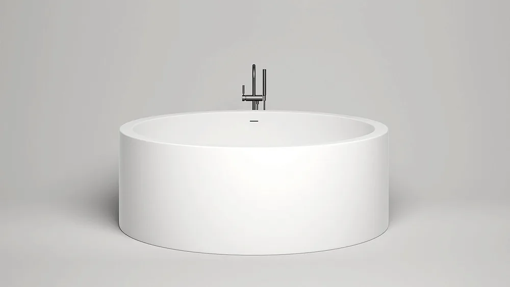 Ванна из искусственного камня Salini Isola S-Sense 200x200 см, отдельностоящая, белая, круглая, с до Sancos — официальный сайт