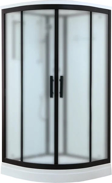 Душевая кабина Timo Standart T-6609BF Black Fabric с низким поддоном, профиль черный