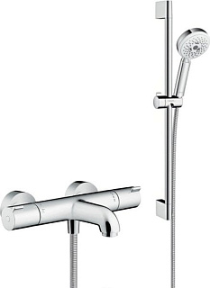 Термостатический смеситель Hansgrohe Ecostat 1001 CL ВМ 13201000, + Душевой гарнитур Hansgrohe Crome