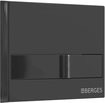 Система инсталляции для унитазов Berges Novum L6, с кнопкой смыва, черный глянец