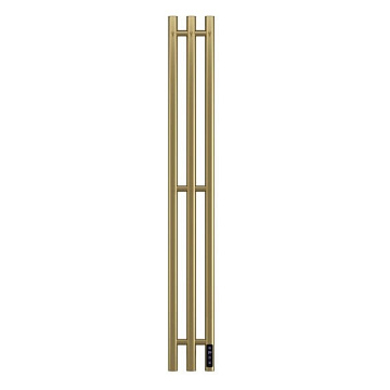 Полотенцесушитель электрический APEXTERMO Луна LN10112GLB 1100x120 с крючками, золотой матовый