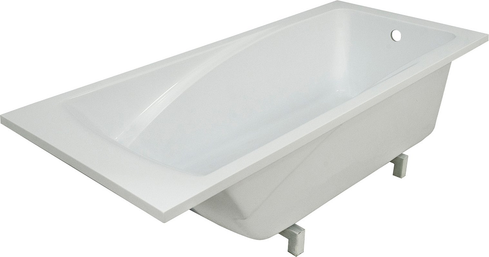 Ванна из искусственного камня Marmo Bagno София 170x80 см, пристенная, белая, на ножках