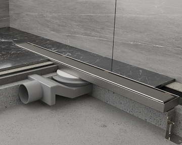 Душевой трап (лоток) Plumberia Selection PSL Linear 100 см, нержавеющая сталь матовая