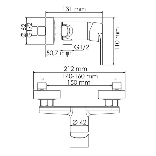 Смеситель для душа Wasserkraft Dill 6102 Sancos — Оригинал