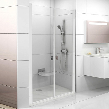Душевая дверь в нишу Ravak Chrome CSDL2-110 Transparent, профиль белый