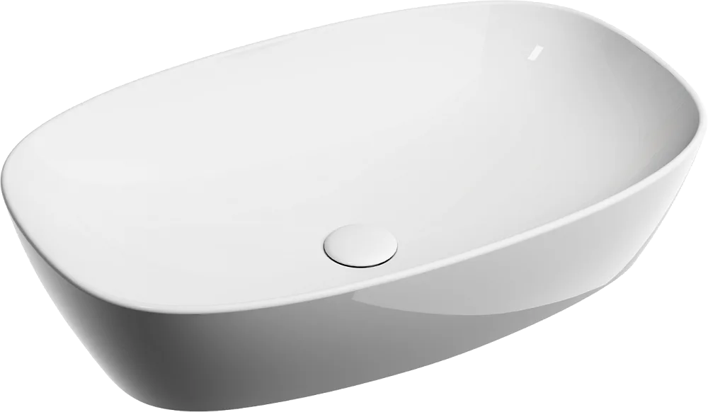 Накладная раковина Ceramicanova Element CN6049 белая глянцевая Sancos — официальный сайт