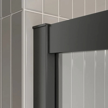 Душевой уголок BelBagno Luce A-2-90-C-NERO 90x90, профиль матовый черный, стекло прозрачное