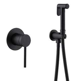 Гигиенический душ Abber Emotion AF8825B, со смесителем, С ВНУТРЕННЕЙ ЧАСТЬЮ, матовый черный