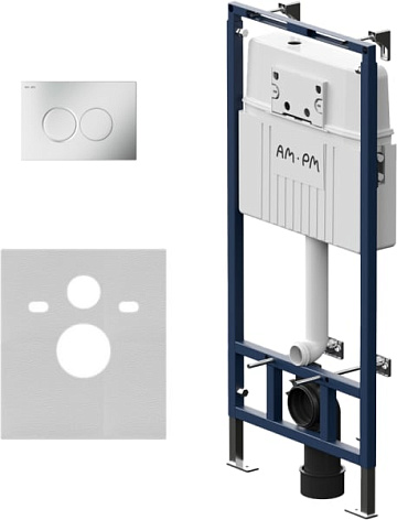 Система инсталляции для унитазов AM.PM MasterFit I012710.0131, с кнопкой смыва ProC L хром матовый