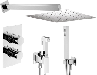 Комплект для ванной Plumberia Selection Tag KITZTGT18QCR С ВНУТРЕННЕЙ ЧАСТЬЮ, хром