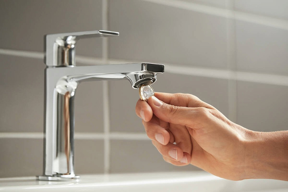 Смеситель для раковины Hansgrohe Rebris E 72557000 с донным клапаном, хром