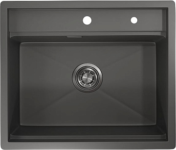 Мойка кухонная Granula Kitchen Space 6051, графит матовый