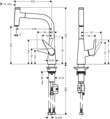 Смеситель для кухни Hansgrohe Talis Select M51 72822000 хром