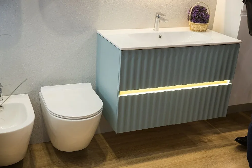 Тумба под раковину без столешницы Art&Max Elegant 100 подвесная, ниагара Sancos — официальный сайт