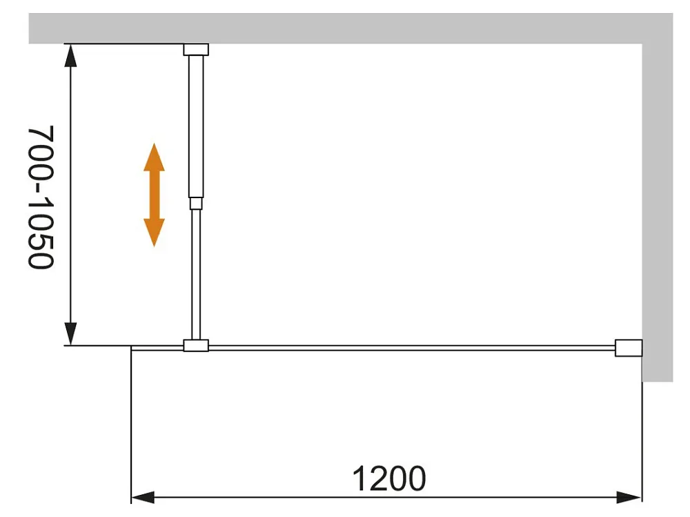 Душевая перегородка Cezares Liberta -L-1-120-BR-NERO Sancos — официальный сайт